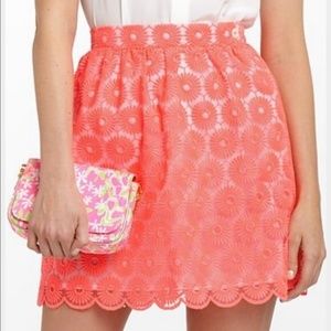 Lilly Pulitzer floral lace skirt